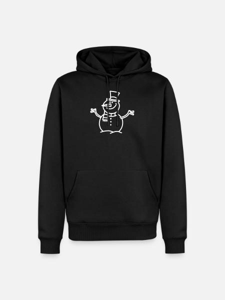 Christmas drawing snowman - Men’s Premium Organic Hoodie - black