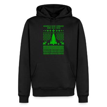 Ugly Christmas Binary Christmas - Männer Premium Bio Hoodie - Schwarz - Vorne - Nico (187cm)
