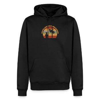 Modellflug Modellflieger Modellflugzeug Modellbau - Männer Premium Bio Hoodie - Schwarz - Vorne - Nico (187cm)