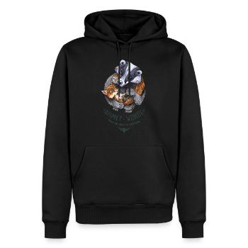 Respect wildlife - Sweat à capuche Premium bio Homme - noir - Devant - Nico (187cm)