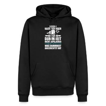 Kältetechniker Geschenk Klimatechniker - Männer Premium Bio Hoodie - Schwarz - Vorne - Nico (187cm)