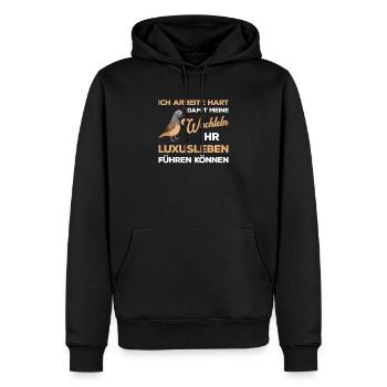 Wachtel Vogel Geschenk Legewachteln Wachtelzüchter - Männer Premium Bio Hoodie - Schwarz - Vorne - Nico (187cm)