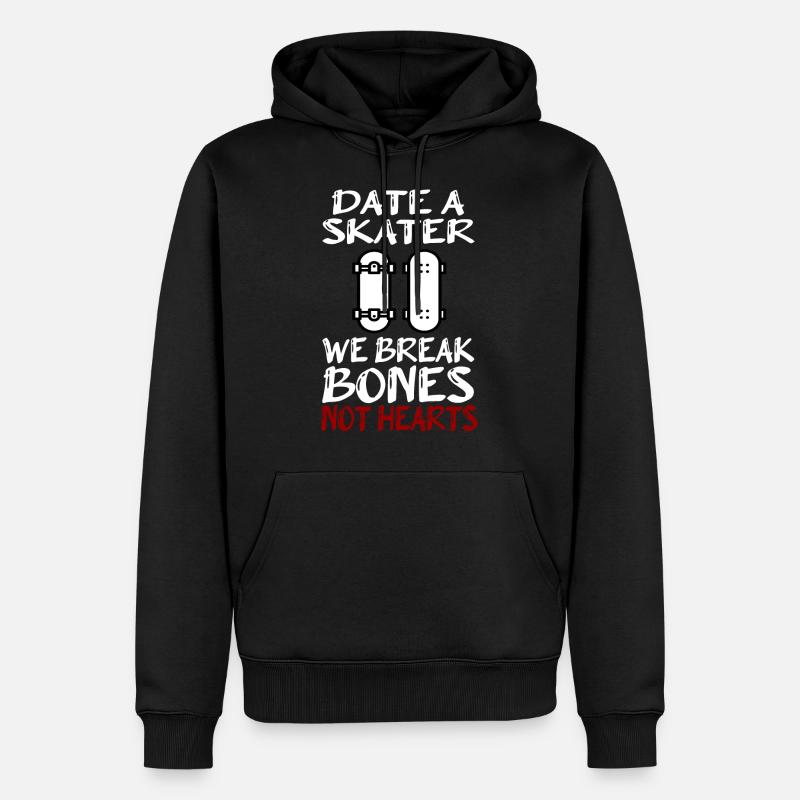 Cadeau de skateboard - Sweat à capuche Premium bio Homme - noir