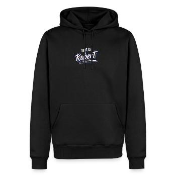 Das ist Robert - Männer Premium Bio Hoodie - Schwarz - Vorne - Nico (187cm)
