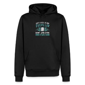 Volleyball Volleyballer Zuspieler Geschenk - Männer Premium Bio Hoodie - Schwarz - Vorne - Nico (187cm)