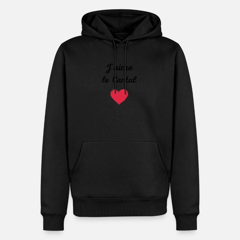 J'aime Le Cantal - Sweat à capuche Premium bio Homme - undefined