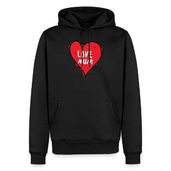 Love Mum - Männer Premium Bio Hoodie - Schwarz - Vorne - Nico (187cm)