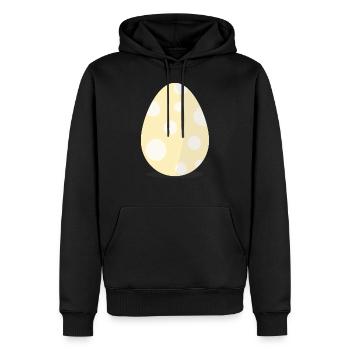 Osterei gelb mit Punkten - Männer Premium Bio Hoodie - Schwarz - Vorne - Nico (187cm)