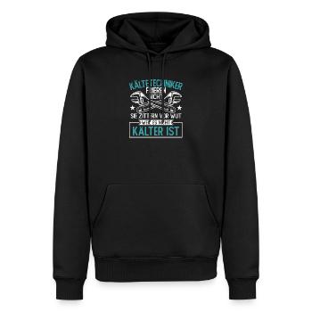Kältetechniker Klimatechniker - Männer Premium Bio Hoodie - Schwarz - Vorne - Nico (187cm)