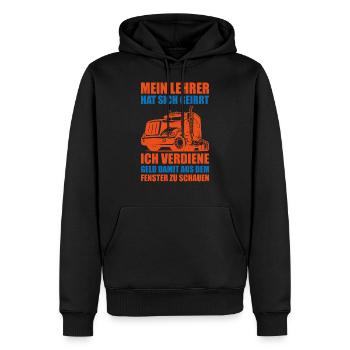 Lehrer hat sich geirrt Geschenk LKW-fahrer - Männer Premium Bio Hoodie - Schwarz - Vorne - Nico (187cm)