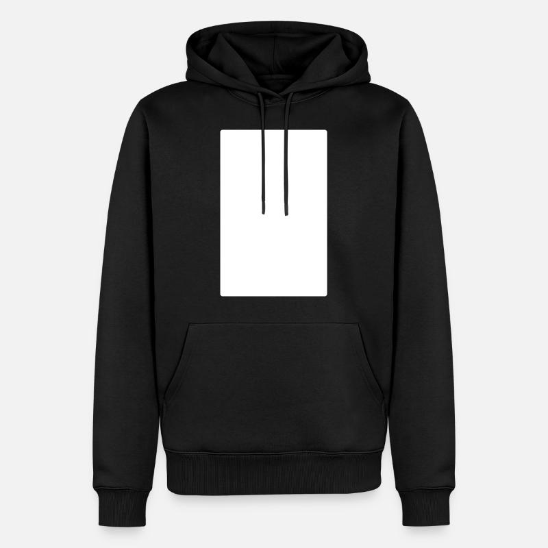 Rectangle - Blanc - Carré - Sweat à capuche Premium bio Homme - noir