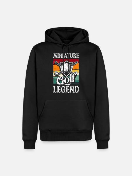 Miniaturgolf-Legende Miniaturgolfer - Männer Premium Bio Hoodie - Schwarz