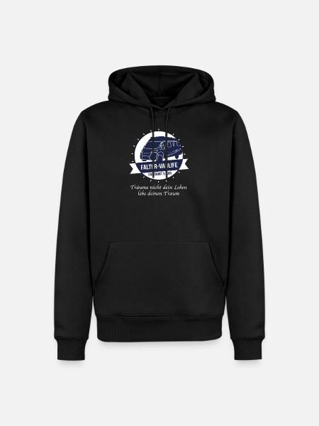 Traeum nicht dein Leben weiss - Männer Premium Bio Hoodie - Schwarz
