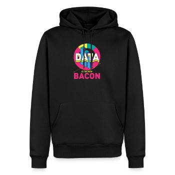Data is the new bacon gift for a - Men’s Premium Organic Hoodie - black - Front - Nico (187cm)