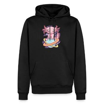 Space Axolotl Kawaii Pastel Goth, Japan Anime - Männer Premium Bio Hoodie - Schwarz - Vorne - Nico (187cm)