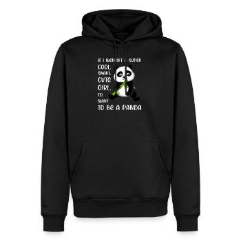 Lustige Panda-Liebhaber-Mädchen-Frau Zitat sagen Phrase - Männer Premium Bio Hoodie - Schwarz - Vorne - Nico (187cm)