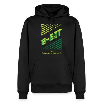 8 bit gamer o.g. original gamer zocker spieler pc - Männer Premium Bio Hoodie - Schwarz - Vorne - Nico (187cm)