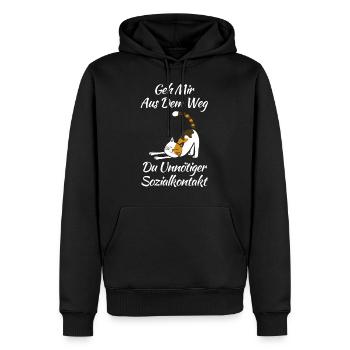 Katze Kater Katzen - Männer Premium Bio Hoodie - Schwarz - Vorne - Nico (187cm)