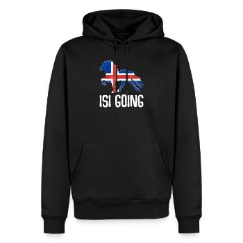 Isi Islandpferd Poney Island cheval sort cadeau - Sweat à capuche Premium bio Homme - noir - Devant - Nico (187cm)