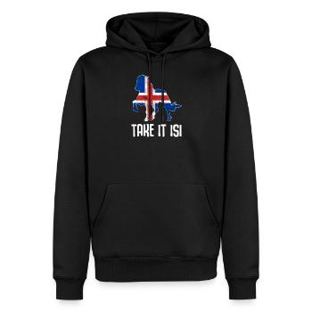 Chevaux islandais Isi Chevaux d’Islande Proverbe Chevaux - Sweat à capuche Premium bio Homme - noir - Devant - Nico (187cm)