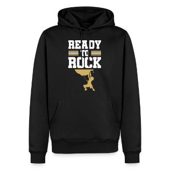 montagnes de montagnes - Sweat à capuche Premium bio Homme - noir - Devant - Nico (187cm)