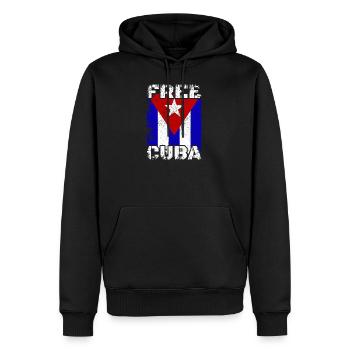 Free Cuba, Cuban Revolution Flag - Männer Premium Bio Hoodie - Schwarz - Vorne - Nico (187cm)