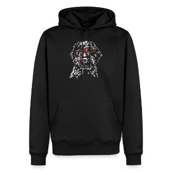 LAGOTTO ROMAGNOLO Brille Hunde Hund Wilsigns - Männer Premium Bio Hoodie - Schwarz - Vorne - Nico (187cm)