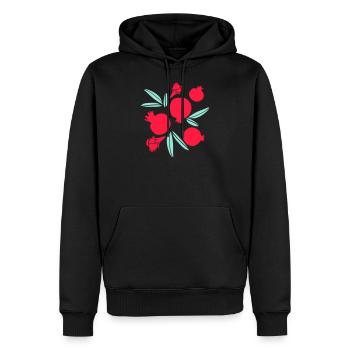 Fruits de grenades - Sweat à capuche Premium bio Homme - noir - Devant - Nico (187cm)