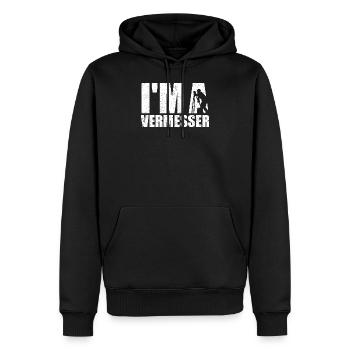 Je suis un ingénieur géomètre géomètre - Sweat à capuche Premium bio Homme - noir - Devant - Nico (187cm)