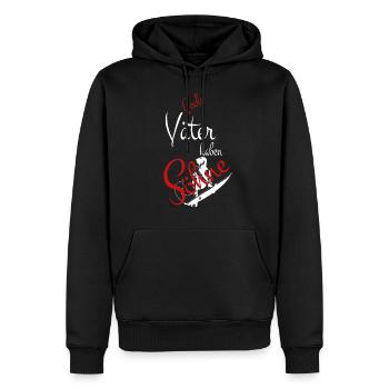 Coole Väter haben Söhne - Männer Premium Bio Hoodie - Schwarz - Vorne - Nico (187cm)