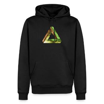 optische illusion geometrie - Männer Premium Bio Hoodie - Schwarz - Vorne - Nico (187cm)