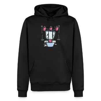 Lavage de cerveau de télévision - lavage de cerveau de télévision - Sweat à capuche Premium bio Homme - noir - Devant - Nico (187cm)
