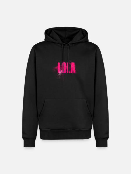 Lola - Männer Premium Bio Hoodie - Schwarz