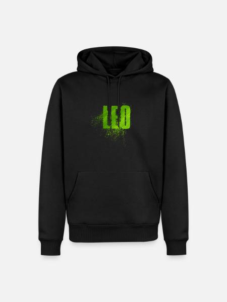Leo - Männer Premium Bio Hoodie - Schwarz