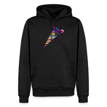 Sac d’école à motifs colorés pour la scolarisation - Sweat à capuche Premium bio Homme - noir - Devant - Nico (187cm)