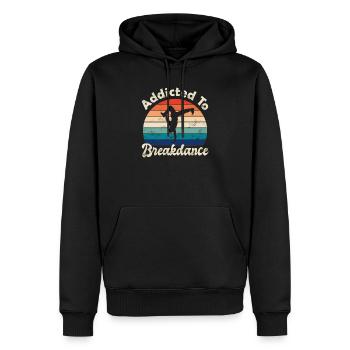 Breakdance - Männer Premium Bio Hoodie - Schwarz - Vorne - Nico (187cm)