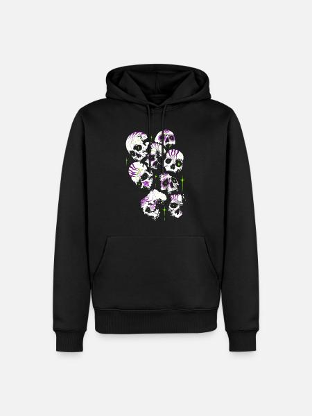 Skulls Skull Halloween Sugar Skulls - Men’s Premium Organic Hoodie - black