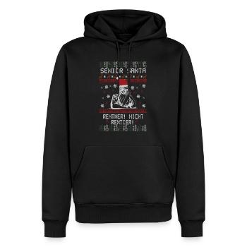 Drôle de Noël pull/pull/sweat à capuche - Sweat à capuche Premium bio Homme - noir - Devant - Nico (187cm)
