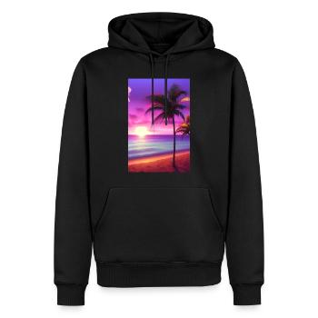 Karibik Palmen Strand - Männer Premium Bio Hoodie - Schwarz - Vorne - Nico (187cm)