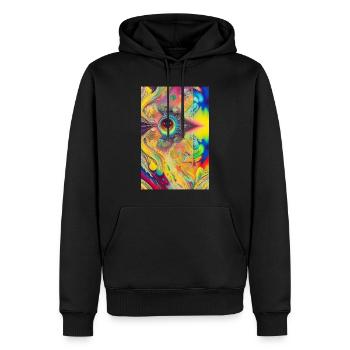 Abstrakte Kunst - Männer Premium Bio Hoodie - Schwarz - Vorne - Nico (187cm)