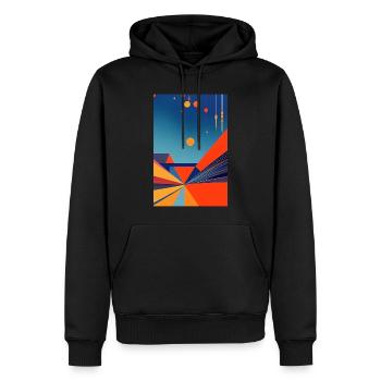 Abstrakte Kunst - Männer Premium Bio Hoodie - Schwarz - Vorne - Nico (187cm)