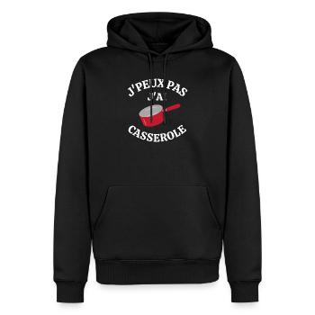 réforme des retraites, injustice, anarchie - Sweat à capuche Premium bio Homme - noir - Devant - Nico (187cm)