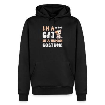 Katze Katzen - Männer Premium Bio Hoodie - Schwarz - Vorne - Nico (187cm)