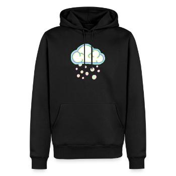 Pastel cloud and snow - Men’s Premium Organic Hoodie - black - Front - Nico (187cm)