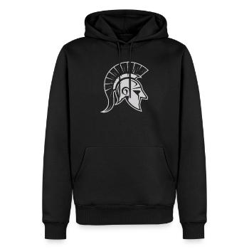 Guerrier spartiate - Sweat à capuche Premium bio Homme - noir - Devant - Nico (187cm)