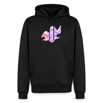 Ondes liquides - Sweat à capuche Premium bio Homme - noir - Devant - Nico (187cm)