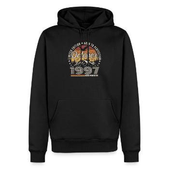 October 1997 Birthday Gift - October 1997 - Men’s Premium Organic Hoodie - black - Front - Nico (187cm)