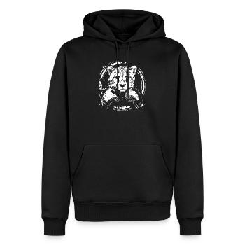 Guépard Boxer Boxe MMA Léopard - Sweat à capuche Premium bio Homme - noir - Devant - Nico (187cm)