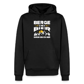Wandern Sprüche Wanderer Wanderoutfits - Männer Premium Bio Hoodie - Schwarz - Vorne - Nico (187cm)