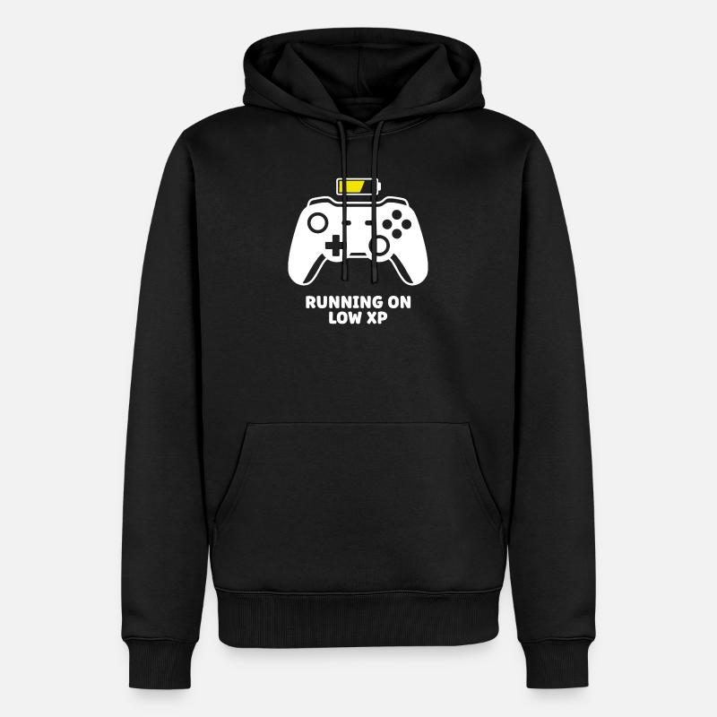 Running on Low XP Controller - Men’s Premium Organic Hoodie - black